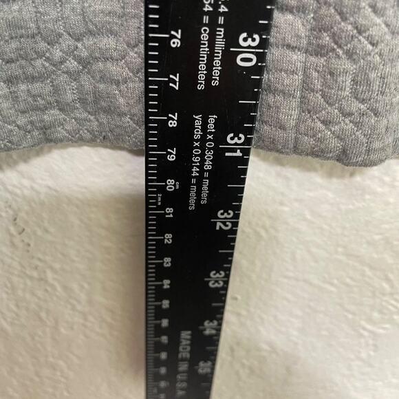 Roz & Ali Womens Jacket Size Medium Gray 3/4 Sleeve Long Open Front Blazer - Picture 5 of 14